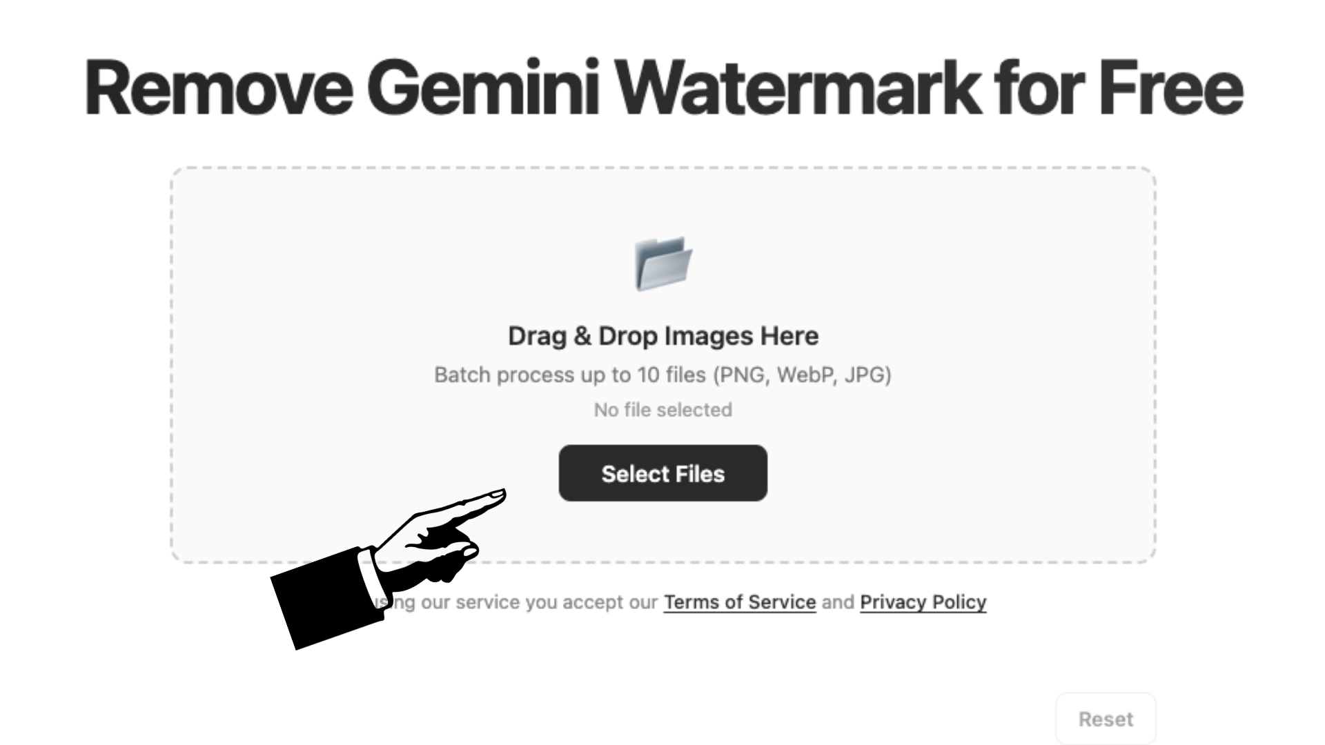 Upload interface showing image selection